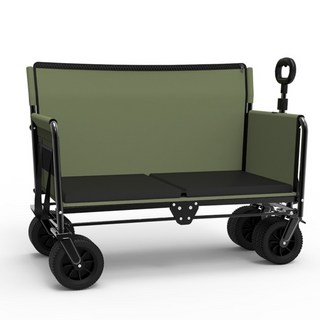 어반콘크리트 캠핑 접이식 의자 웨건 벤치형 웨건 (카키 블랙 아이보리), 1개, 접이식 의자 웨건 (카키)