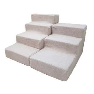 8 DECO 강아지계단 애견계단 펫스텝_패브릭 베이지 4단, 패브릭 베이지 4단