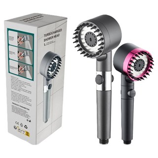 별난상점 3단 조절 원터치 스파 마사지 샤워기, 네온핑크(본품), 1개