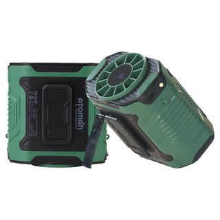 [인포벨]TV홈쇼핑정품 애드크로스 독일 아토만 태풍기 1세트 야외 골프 낚시 여름 휴대용 옷속 미니 선풍기, m360(녹색)