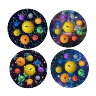 9구 푸쉬팝 버블 우주 해피톡톡 태양계 행성 푸쉬팝 소근육발달 장난감, 1개