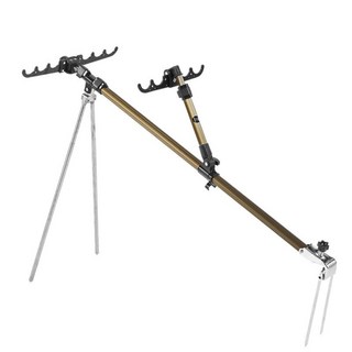 슈퍼인 튼튼 3단 조절가능 낚시 받침대 다용도 원투받침대 삼각대 바다 민물 겸용, 브라운