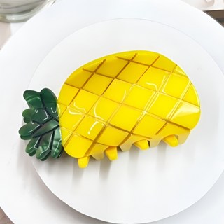 COCOMONSTER 프리미엄 셀롤로오스 과일 올림머리 헤어 집게핀 반머리 집게핀