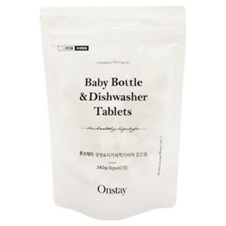 온스테이 젖병&식기세척기 세제 올인원 2개 240g+240g(4g*60정*2개) 식세기 6인용 12인용 lg식기세척기 세척 1종, 240g