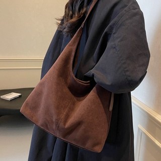 티와이 부드러운 스웨이드 가죽 숄더백 토트백 (미니백 증정)