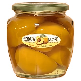 골든피치 복숭아 병조림 통조림 황도 하프컷 지중해 황금복숭아 550g, 2병입, 1개