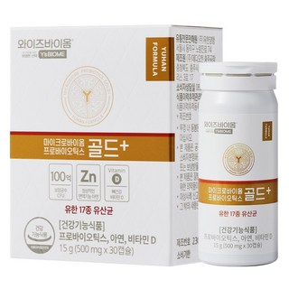 와이즈바이옴 100억 유산균 골드플러스 15g, 30정, 4개