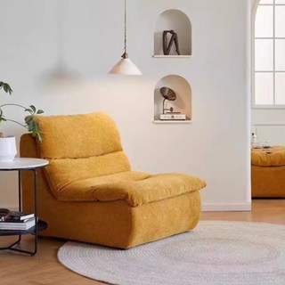 모프소파 1인 진공 압축 좌식 접이식 소파 겸용 체어 모듈 베드 리클라이너 의자, 다크 옐로우 기본