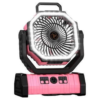 KINGLEAD 킹리드 무선 캠핑 선풍기 LED 조명 텐트천장 휴대용 대용량 배터리 팬, 분홍색
