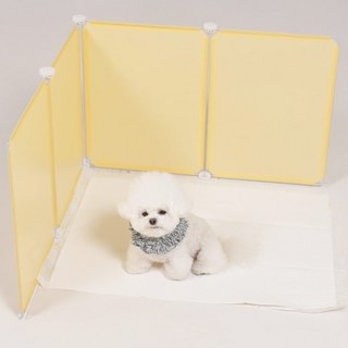 밍글펫 반려동물 울타리 화장실 푸푸 롱 파티션, 옐로우 8P, 1세트