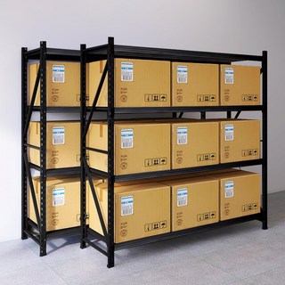 코어 중량랙 철제 산업용 창고 조립식 선반 앵글 1000x600x2000 독립형 4단 블랙, 1개, 블랙(4단)_독립형 2000x600x2000