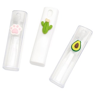 (3종세트)RSC02 캐릭터 휴대용 스프레이 향수 미스트 공병 10ml - 리필용, 1개, B세트 선인장 발바닥 아보카도