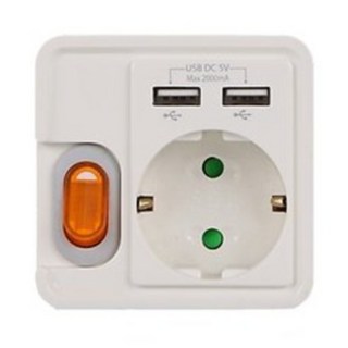 USB충전용콘센트/멀티탭2m/3구/국산/2구USB충전, 1개
