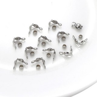 악세사리 비즈공예 부자재 올챙이캡 200개 + 누름볼 200개