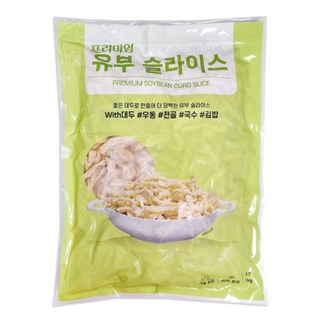 냉동 유부슬라이스 1kg 유부채 김밥 우동 고명, 10개
