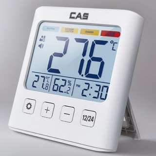 카스 체감온도계 T702 온도 습도 백라이트 탁상형 벽걸이형, 1개, 화이트
