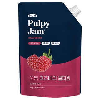 ovum 覆盆子果粒果醬, 1kg, 1包