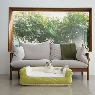 코지펫 반려견 소프트 소파 침대 소형견 고양이 쿠션베드, 1개, 올리브그린