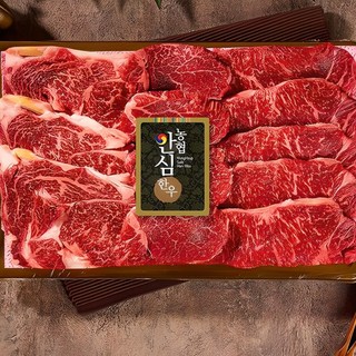 [농협안심한우]구이용 1등급이상 한우선물세트, 1세트, 구이1호(등심600g+안심300g+채끝300g), 1.2kg