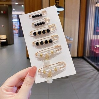 고급 진주 옷핀 여성 패션 악세사리 매너 브로치 세트