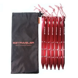 이지트래블러 알루미늄 그랜드Y펙 6개세트(25cm)가방포함 텐트팩 알루미늄펙, 1개