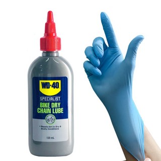 철공자 벡스 WD40 자전거 체인 오일 건식 습식 + 작업장갑 체인루브 윤활유 왁스 기름 자전거용품, 2세트