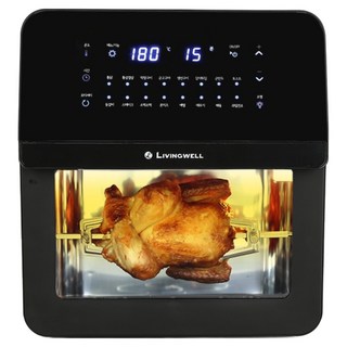 리빙웰 스텐 에어프라이어 대용량 16리터 AF16, 블랙