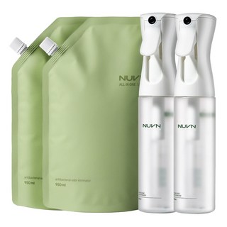 누븐 섬유탈취제 룸스프레이 탈취 본품300ml*2 + 리필용950ml*2, 1개