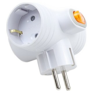 IT 국산 T형 안전 멀티탭 3구 T형 스위치 콘센트 16A, 1개, 화이트, 8.5cm