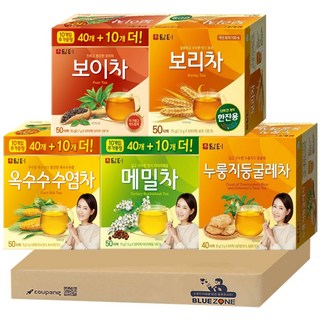 담터 차 세트 누룽지둥글레차40T 옥수수수염차50T 메밀차50T 보이차50T 보리차50T, 1개, 40개입, 35g