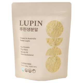 루피너리 프리미엄 루피니빈 루핀 가루 글루텐프리 베이킹 저당 키토 루핀 생분말 [원산지:호주], 1개, 400g
