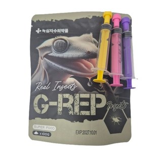 지렙 슈퍼푸드 인섹트 주사기포함 G-rep 게코 크레 비어디 파충류 사료 밥 먹이, 1개, 100g