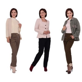 [TV홈쇼핑정품 애드크로스]따시따시 강열바지 겨울 여자 기모 방한 바지 여성 보온 요술 팬츠 빅사이즈 베이지 + 블랙 + 카키