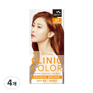 꽃을든남자 크리닉 새치 염색약, 4개, O7 오렌지브라운