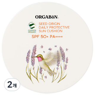 오가본 씨앗품은 데일리 안심 선쿠션 15g, 2개