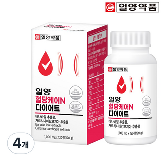 혈당케어 N 다이어트 레몬밤 바나바잎 가르시니아 추출물 120정, 4개