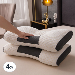 드림피그 푹신한 경추베개, 화이트, 4개