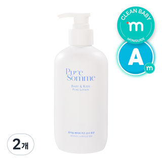 퓨어솜 베이비 키즈 아토 케어 특허성분 민감성 진정 순수 로션, 2개, 360ml