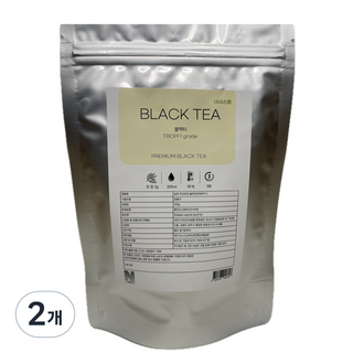 실론 프리미엄 블랙티 찻잎 (최상위 등급 FBOPF1 프리미엄 스리랑카산 홍차/ Black Tea), 2개, 1개입, 200g