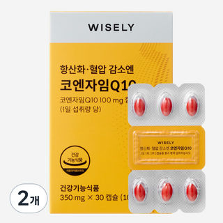와이즐리 항산화 혈압 감소엔 코엔자임Q10, 2개, 30정