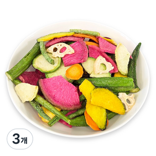 춘태유통 과일 야채 건조칩 다이어트 영양간식, 3개, 150g
