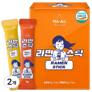 라면국물 스틱 순한맛 매운맛 20개입, 80g, 2개