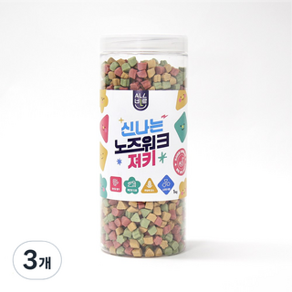 하우펫 올바른 노즈워크 져키간식 훈련용 유산균 대용량 강아지 큐브 트릿, 1kg, 3개, 혼합맛