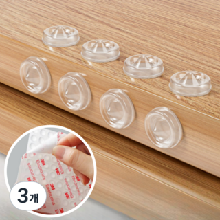 라라민 3M 소음방지 스티커 문 충격완화 범폰, 범퍼형, 3개