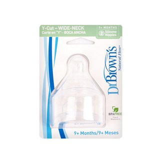 DR. BROWN'S 닥터브라운 신형 와이드 젖병전용 젖꼭지 Y-CUT(이유식)/독일, 2개입 1세트, 1세트