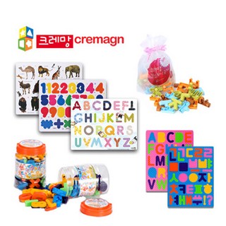 크레망 신나는 한글 숫자 자석 그림판, 22.크레망자석글자(5종세트), 1개