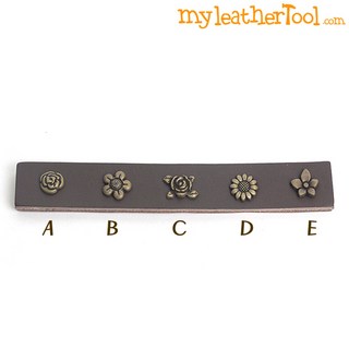 가죽공예 - 꽃 모양의 리벳 (콘초) 발길이 9mm *10개한세트*, D, 형