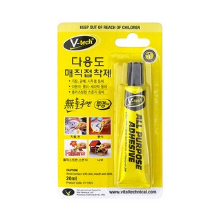 브이텍 다용도 매직 접착제 20ml 투명 다용도 본드 강력 VT-912C, 1개