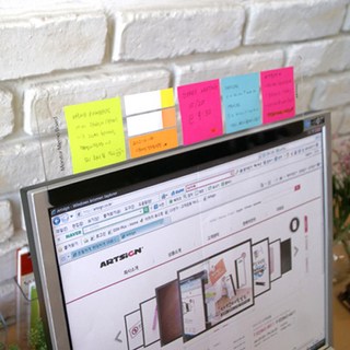 팝오피스 모니터메모보드 모니터메모 컴퓨터메모보드 명함꽂이 모니터 메모보드, AF2005:모니터메모보드(상단)