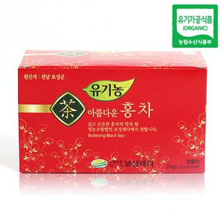 [보성제다] 유기농 보성 홍차 티백, 1.2g, 20개입, 6개